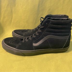 Vans Sk8-Hi Black Monochrome Skate Shoe Sneaker Hi Top Mens Size 15 Off The Wall